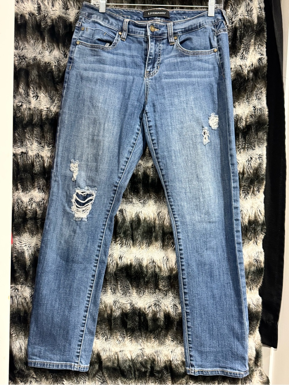 Liverpool Women’s Blue Distressed Skinny Jeans